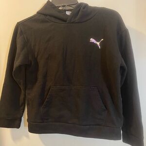 Puma Kids Black Sweatshirt with hood